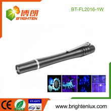 Factory Bulk Sale 2*AA Battery Powered Handheld Metal Material Money Checking led uv Torch Light Pen